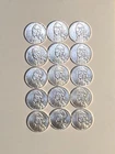 Lot Of 15 Indian Chief Design 1gram .999 Fine Silver Rounds