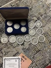 .90 silver lot 15 total pieces of Morgan/Peace silver.  5 come with case and COA