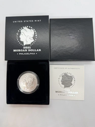 2021-P Uncirculated U.S. Silver Morgan Dollar Philadelphia Coin with COA