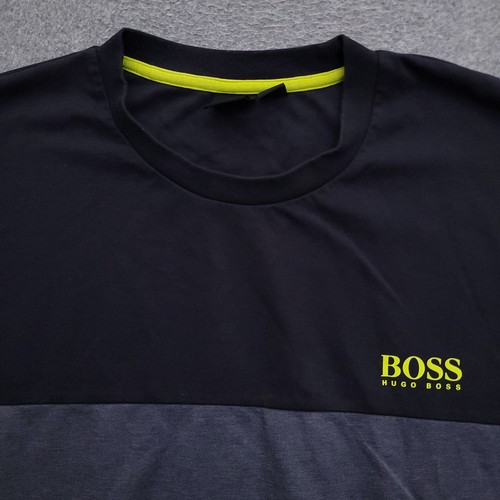 Hugo Boss Sweatshirt Mens Large Pullover Track Top Colorblock Streetwear Logo - Picture 2 of 10