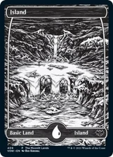 MTG English Island (Moonlit Land) (Foil Etched) NM Foil Promos: WPN and Gateway
