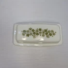 Vintage PYREX Spring Blossom Crazy Daisy Glass Butter Dish & Lid USA