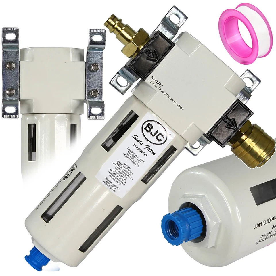 MAR-POL Druckluft Wasserabscheider 1/2" BJC Filter Abscheider Kompressor