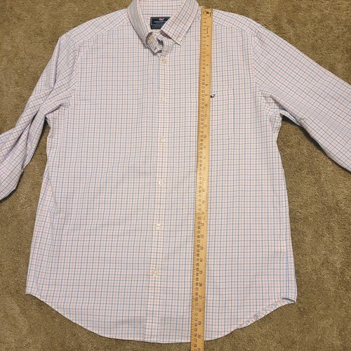 VineyardVines Shirt Mens Size Lg Blue/Pink Classic Fit Tucker Whale Button Down - Picture 8 of 11