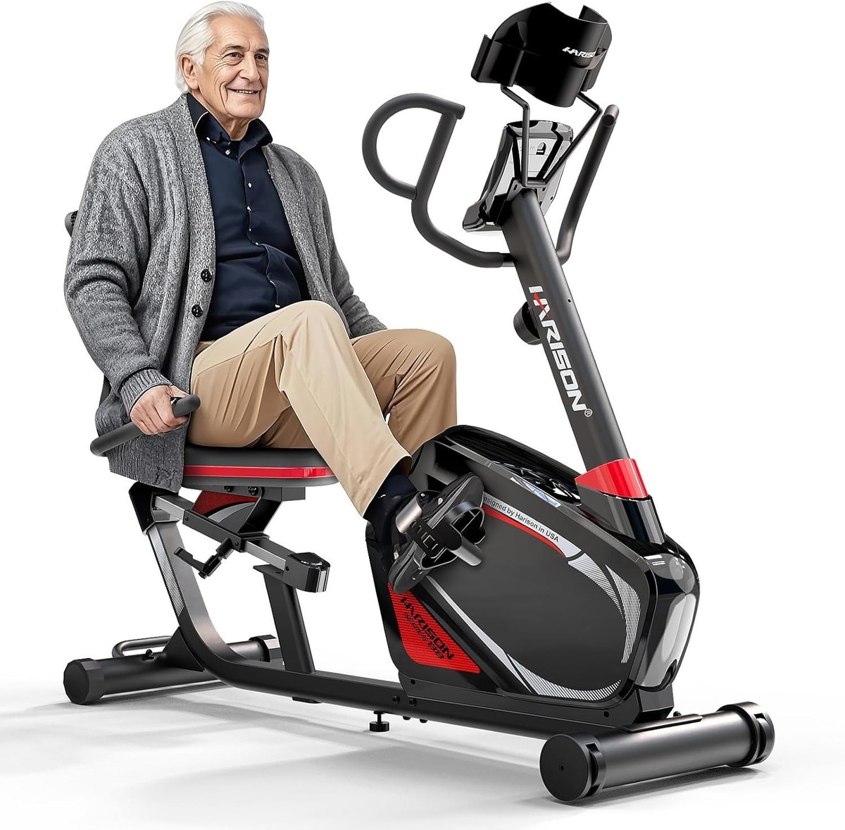 HARISON Recumbent Exercise Bike with 400 lbs Capacity, Magnetic