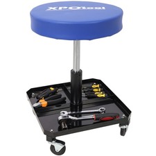250Lbs Capacity Pneumatic Creeper Rolling Mechanic Stool with Tool Tray Adj...