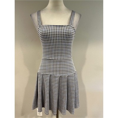 houndstooth fit and flare dress Allegra K Women's Houndstooth Plaid Above Knee Sleeveless Fit and Flare Dress, Size: Medium, Black