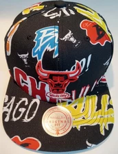 Chicago Bulls Mitchell & Ness Sticker Pack Snapback Hat NWT!!!