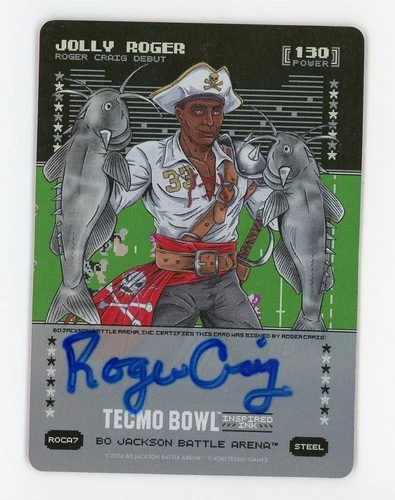 Bo Jackson Battle Arena Tecmo Bowl Roger Craig Debut Steel Inspired Ink Auto