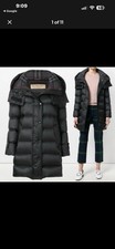 EUC BURBERRY STRETTINGHAM BLACK HOODED DOWN PUFFER COAT Size S P  Orig 1000