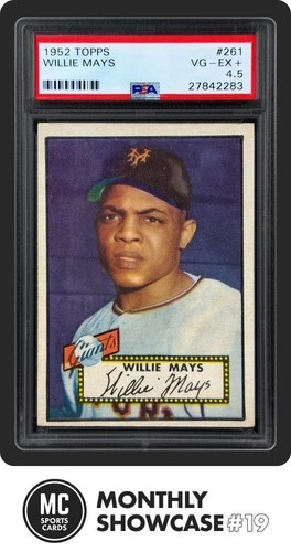 WILLIE MAYS PSA 4.5 1952 TOPPS BASEBALL #261 RC GIANTS VG-EX+