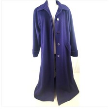 Vintage Steve by Searle Long Wool Coat Women’s 10 Deep Purple Minimalist