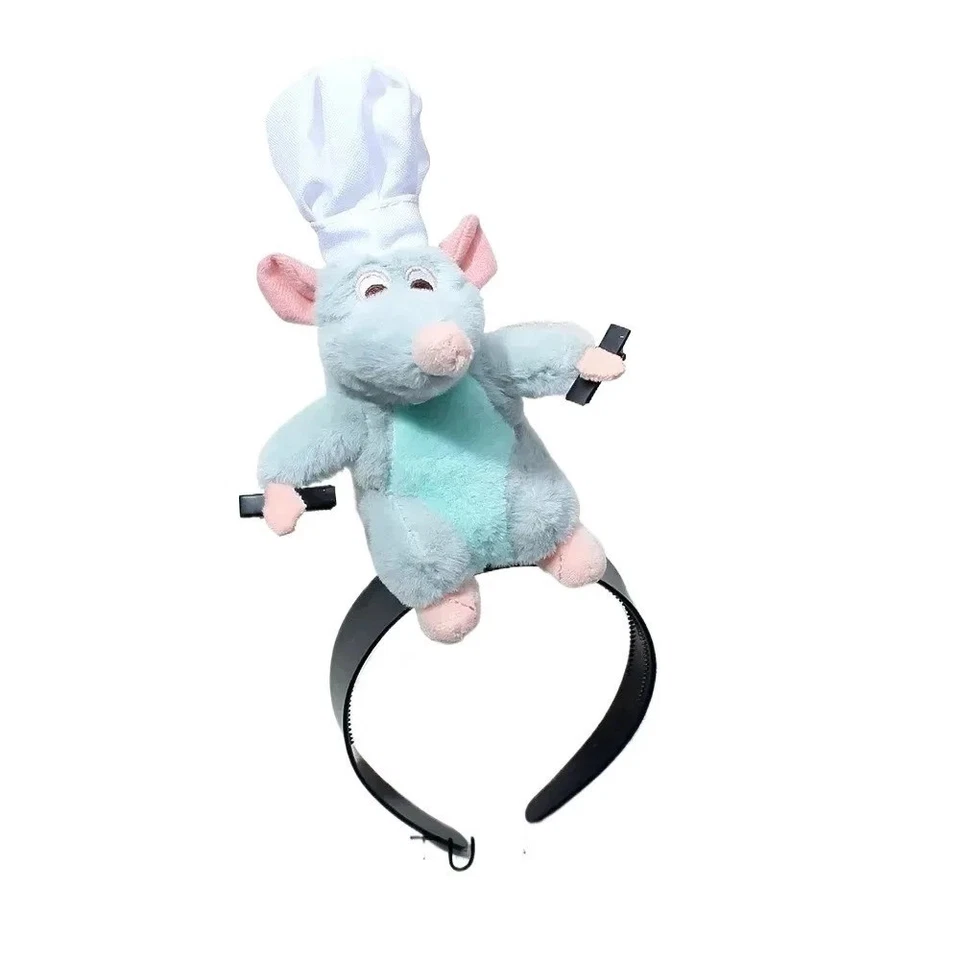 Faixa de cabelo Disney Ratatouille Remy pelúcia fofa desenho animado presente festa meninas - Imagem 4 de 4