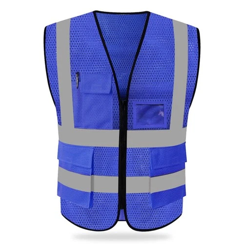 HYCOPROT High Visibility Mesh Safety Reflective Vest with X-Large, Blue  - product listing photo