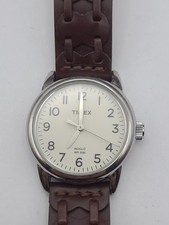 Timex Women's Easy Reader Brown Leather Watch Indiglo New Battery Working