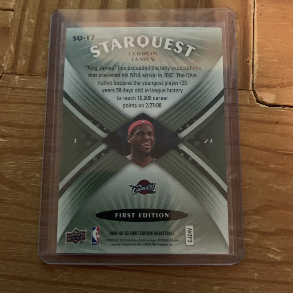 2008-09 Upper Deck First Edition - Starquest LeBron James #SQ-17 Green - Image 2 of 2