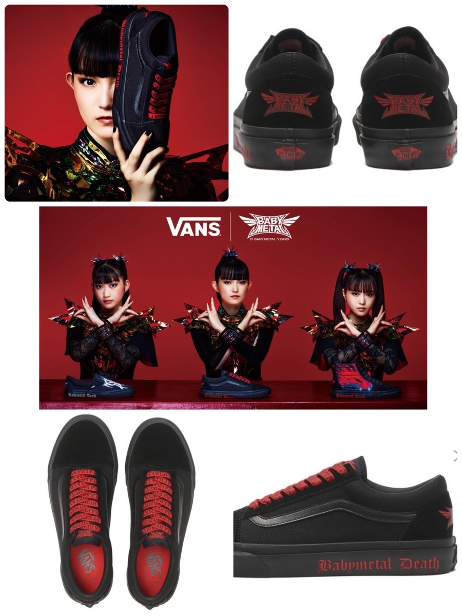 UNISEX VANS OLD SKOOL #BLACK/RED BABYMETAL Collaboration ABC Mart
