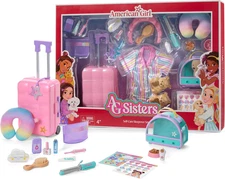 , AG Sisters Self-Care Sleepover Set, Doll Playset, for 14.5-Inch Dolls, 22 Pcs,