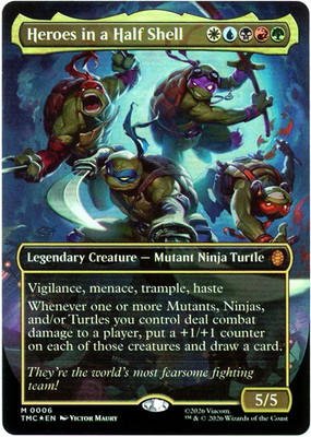 Heroes in a Half Shell Borderless Foil 0006 Teenage Mutant Ninja Turtles MTG NM