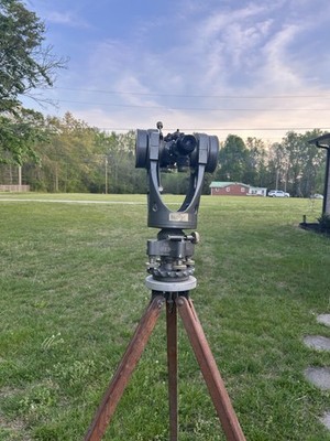 Brunson Model 75 Theodolite Transit MPN 4900 10 sec Accuracy w/ Wooden Tripod
