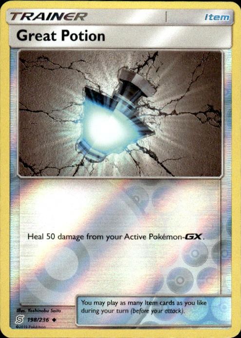 Pokemon Reverse Holo Great Potion SM - Unified Minds 198/236 LP