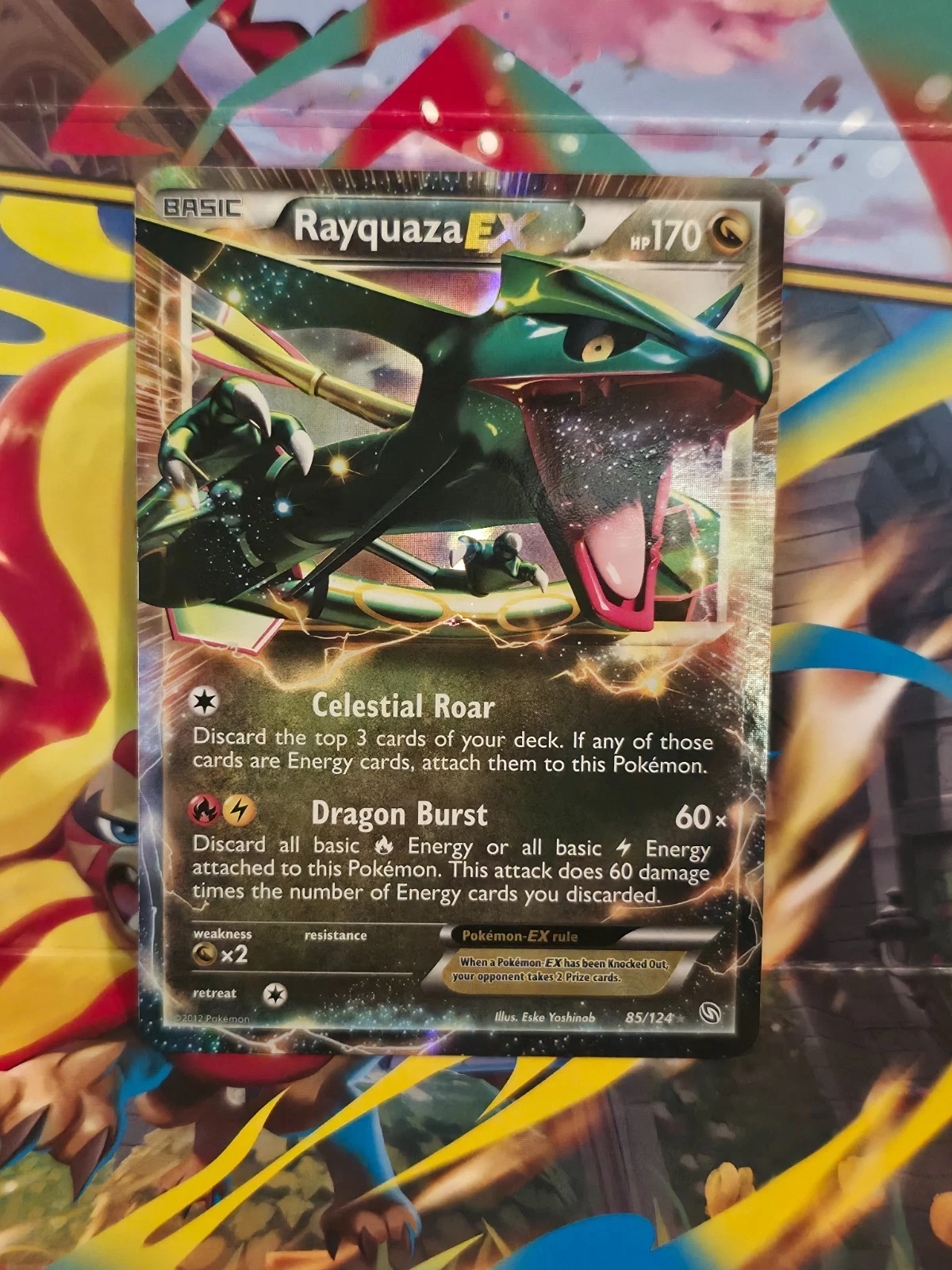 Rayquaza EX 85/124 Dragons Exalted Holo VERY LP