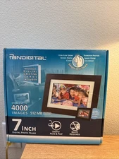 Pandigital 7" LCD Digital Picture Photo Frame Black PI7056AW New, Open box