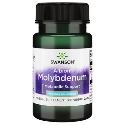 Swanson Albion Chelated Molybdenum, 400mcg - 60 vcaps (215,00 EUR/kg)