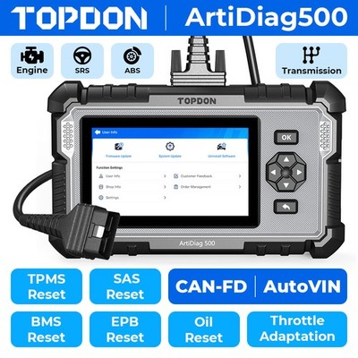 2026 TOPDON AD500 OBD2 Scanner Engine ABS TPMS SRS SAS DPF Car Diagnostic Tool