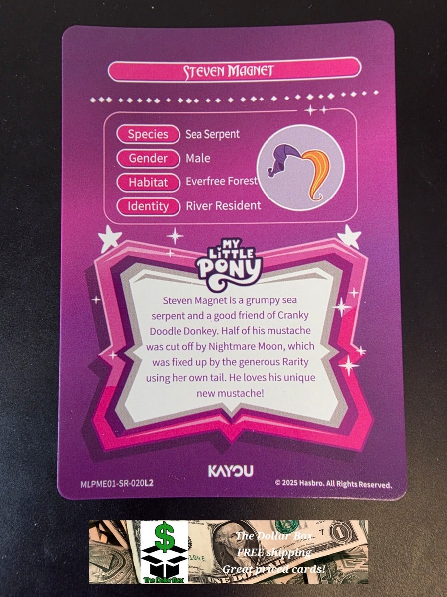 2025 Kayou My Little Pony Steven Magnet SUPER RARE MLPME01-SR