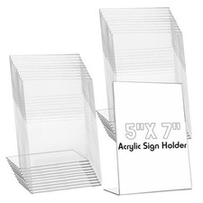 5 x 7 Inch Acrylic Sign Holder Acrylic Picture Frames Plastic Picture Flyer 40