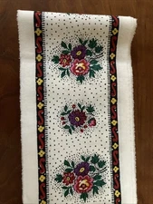 Pierre Deux French Country Fabric Border-Souleiado-white with flowers