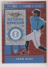 2020 Panini Chronicles Contenders Optic Ruby Wave Prizm /199 Isan Diaz #27 7fq