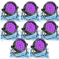 10PCS 270W Waterproof RGBWA UV 18LED Par Light DMX Stage DJ Outdoor Light Beam