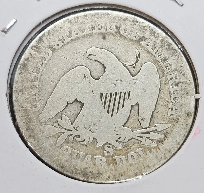 1861-S Seated Liberty Quarter | ABOUT GOOD - Image 2 of 2