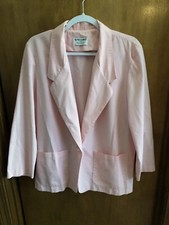 vintage Alfred Dunner Pink Blazer 80s Size 12 Lightweight