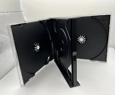 3 NEW CHUBBY 24MM Double (2) CD CASE WITH BLACK TRAY, ASSEMBLED, 1057Q+QJ01