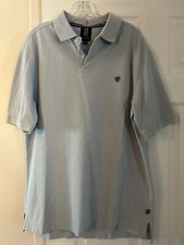 Phat Farm Polo Shirt Mens, Medium, Light Blue Short sleeve, Embroidered