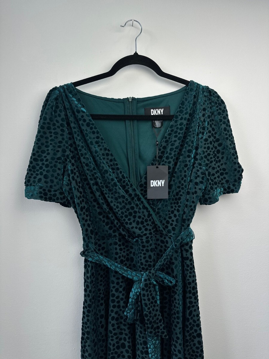 slim fit dress slacks Carella Bottle Green Velvet Twisted Asymmetric Midi Dress – Club L London