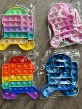 4 pack among us sensory fidget pop bubbles