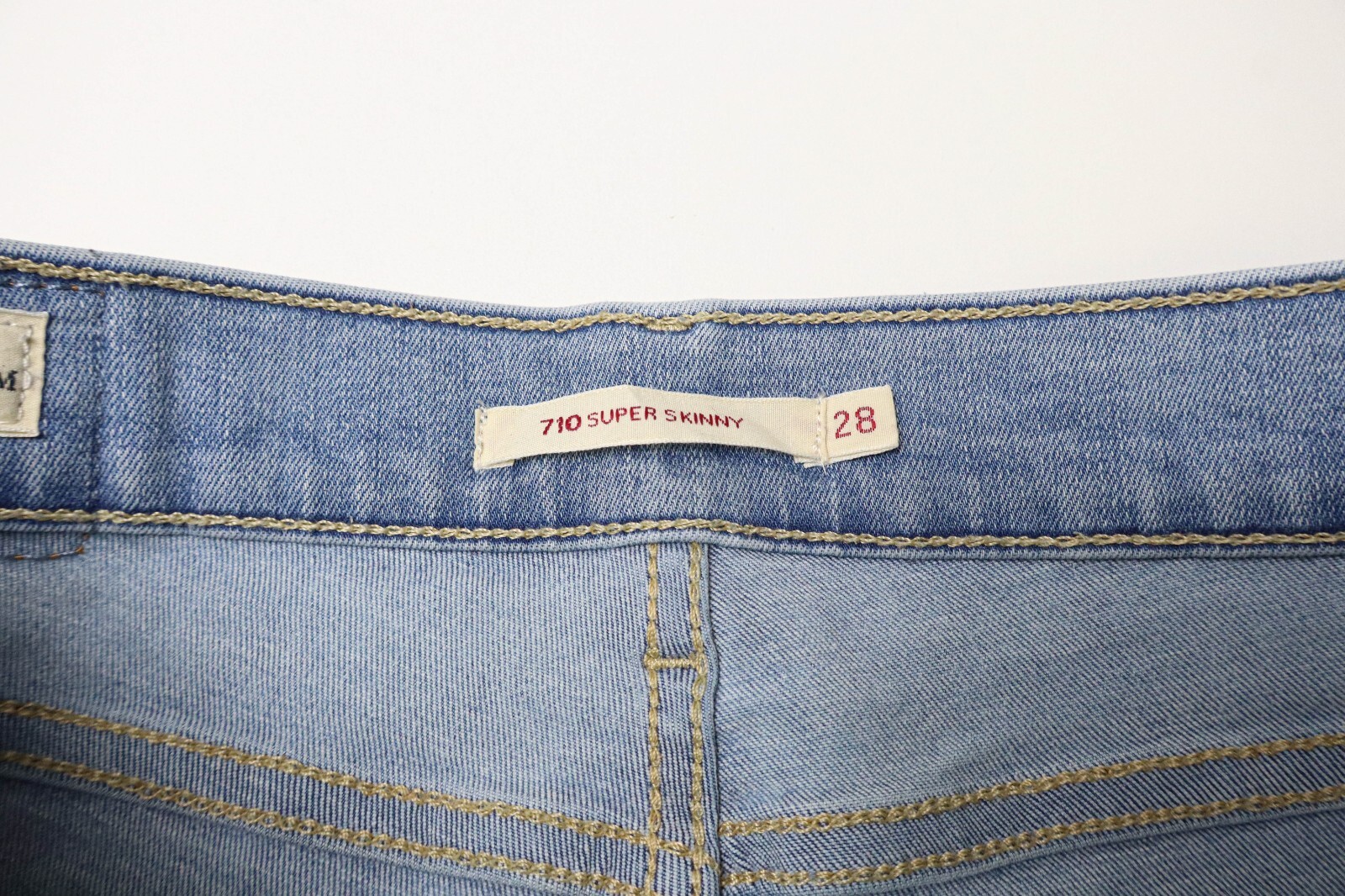 LEVI'S 710 Super Skinny Jeans Women's W28 Light Blue Zip Fly thumbnail 6