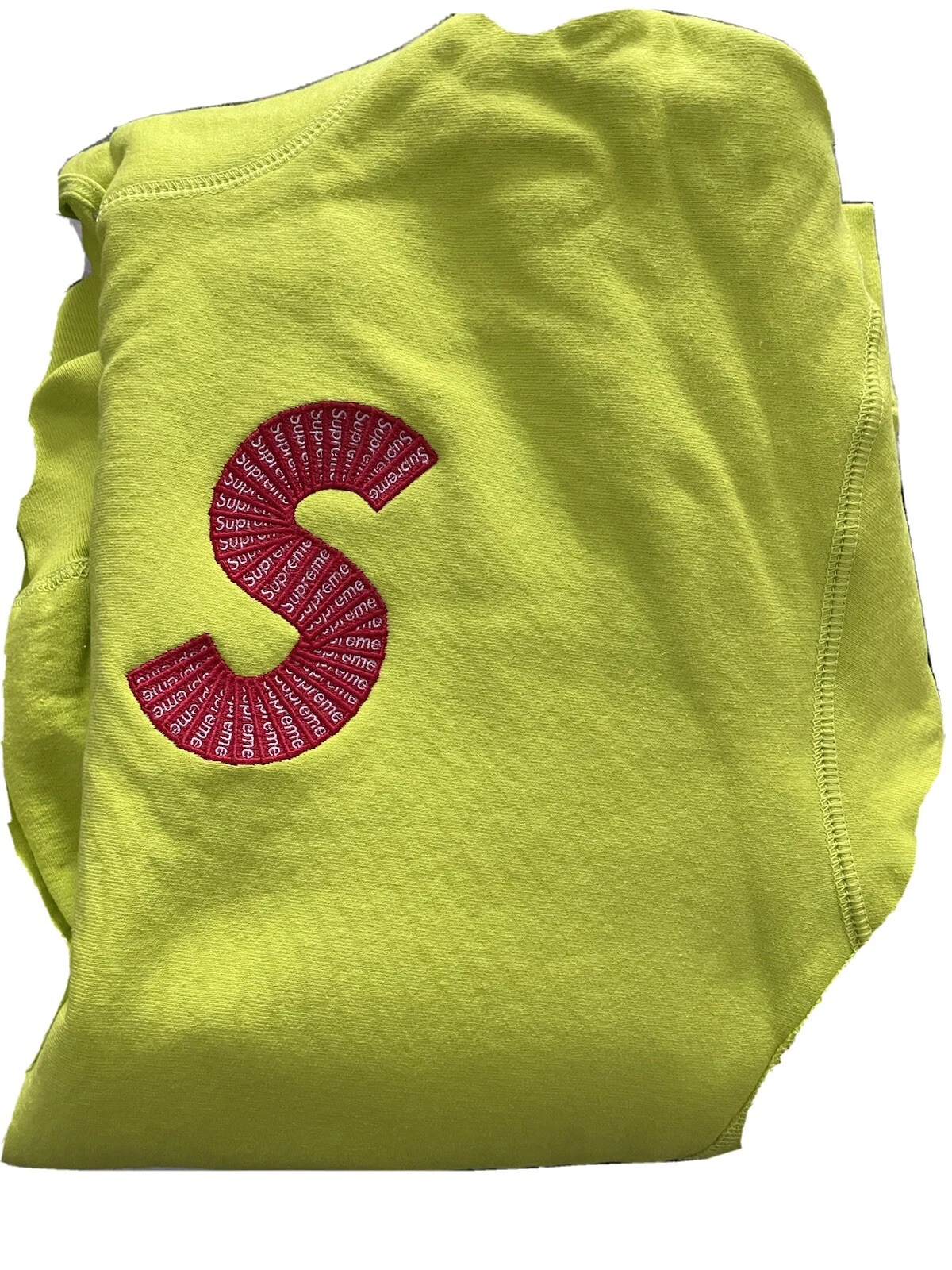 Sweat à capuche logo supreme s fw20 vert acide taille XL neuf
