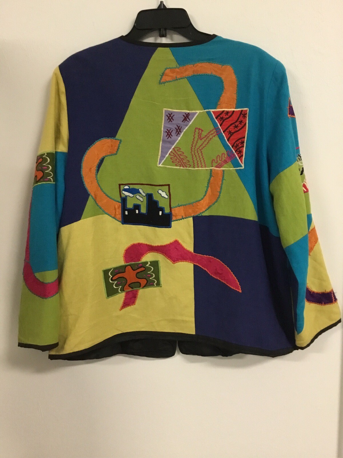 indigo moon jacket large Patchwork Boho Vintage L… - image 2