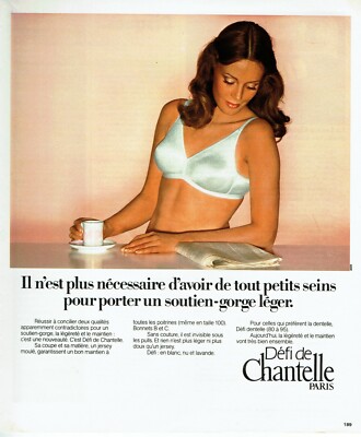 publicité Advertising 0522 1975 Chantelle soutien gorge léger Défi
