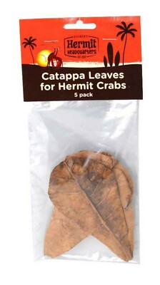 Fluker's Hermit Crab Catappa Leaves Brown, 5 pk 