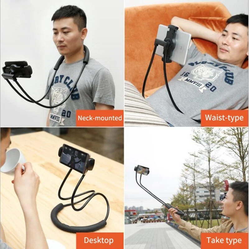 SUPPORTO STAFFA DA COLLO PORTA CELLULARE SMARTPHONE UNIVERSALE SOSTEGNO - Immagine 3 di 4