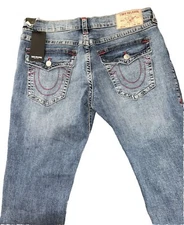 TRUE RELIGION RICKY SN FLAP RELAXED STRAIGHT 106383 JEANS 36 X 33