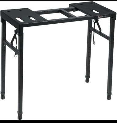 Gator Frameworks Keyboard and Audio Utility Table with Multi Point Adjustability