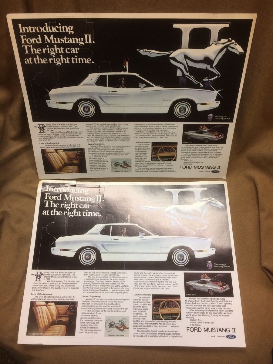 1974 Ford Mustang II The Right Car at the Right Time,(2) dealer