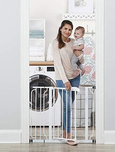 Regalo Easy Step 38.5-Inch Extra Wide Walk Thru Baby Gate, Includes 6-Inch Exten